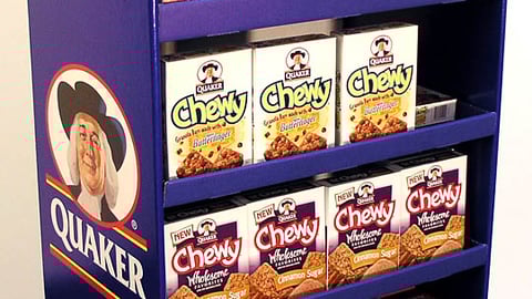 Quaker Oats Wheeled Snack Floorstand