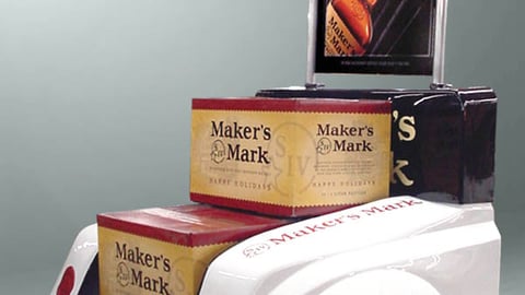 Maker's Mark Golf Cart Case Display