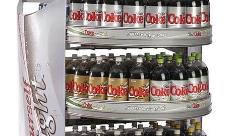 Coca-Cola Light Curved Shelf Floorstand