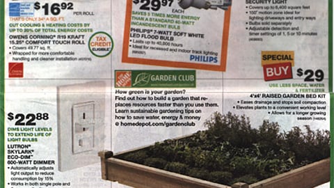Home Depot 'Eco Options' Feature