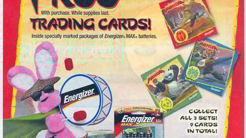 Energizer 'Kung Fu Panda' Trading Cards FSI