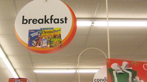 Family Dollar Cereal Aisle Sign