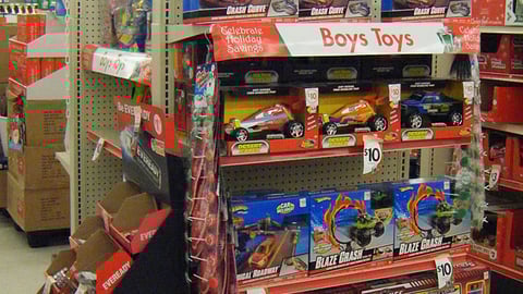 Boys Toys Holiday Endcap