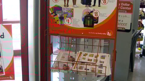 Family Dollar 'Back to School' Stanchion Sign