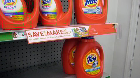 P&G Family Dollar 'Make the Grade' Shelf Sign