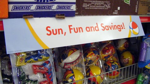 Family Dollar Seasonal Shelf Sign