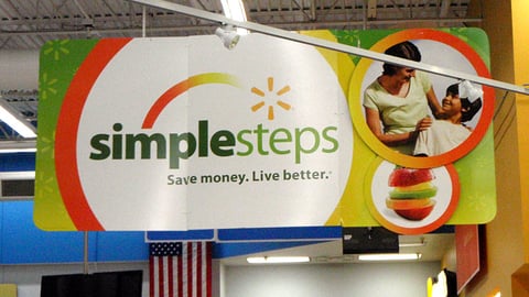 Walmart 'Simple Steps' Ceiling Banner