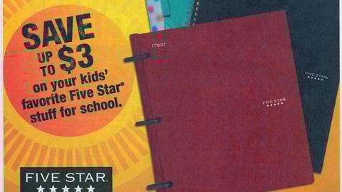 Mead Five Star Back-to-School FSI