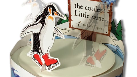 Little Penguin Wine Holiday Pole Topper