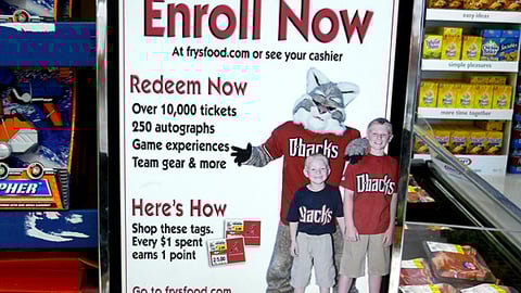 Fry's 'D-Backs Rewards' Stanchion Sign