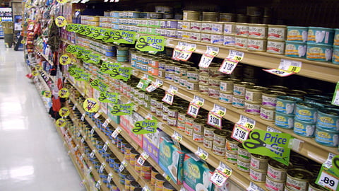 Fry's 'Price Cut' Shelf Signs