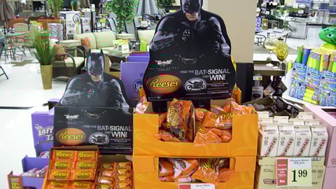 Reese's 'Dark Knight' Sweeps Floorstands