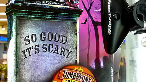 Tombstone Halloween Shelf Talker