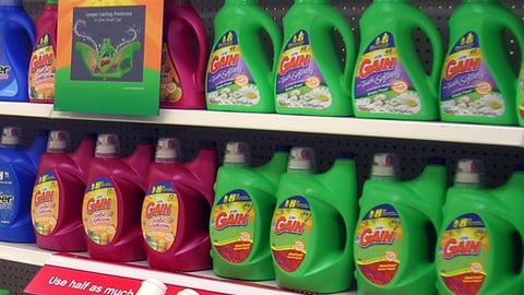 Gain Concentrated Detergent Shelf Signs