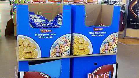Malt-O-Meal Walmart 'Game Time' Dump Bins