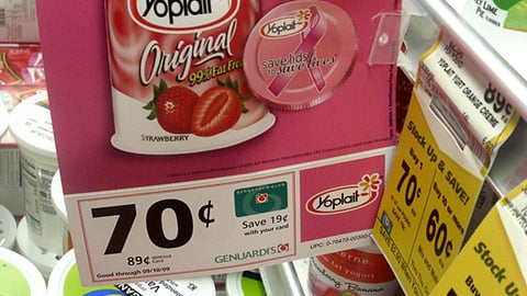 Yoplait 'Save Lids' Shelf Talker