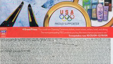 Rite Aid P&G Olympics Sweeps Feature