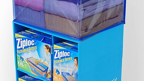 Ziploc Flexible Totes Floorstand