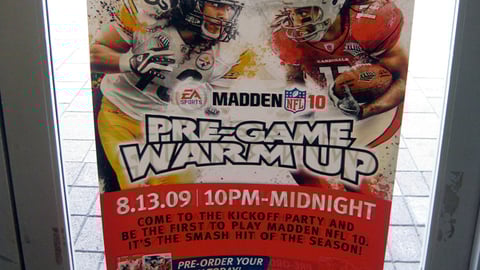 GameStop 'Madden NFL 10' Event Poster