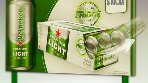 Heineken Light Rolling Can Motion Display
