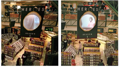 Virgin Megastore 'Heroes' Video Projections