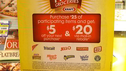Jewel Kraft 'Free Groceries' Cooler Cling