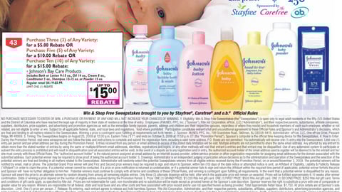 Rite Aid J&J 'Win-a-Spree' Feature