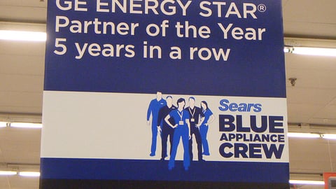GE, Sears Blue Crew Sign