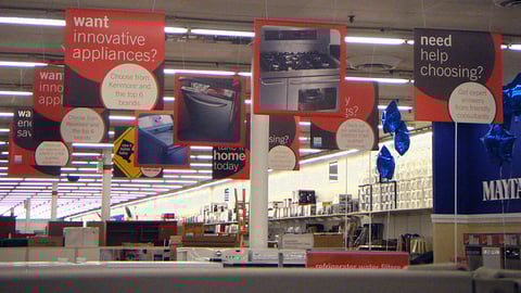 Sears Appliances Ceiling Signs