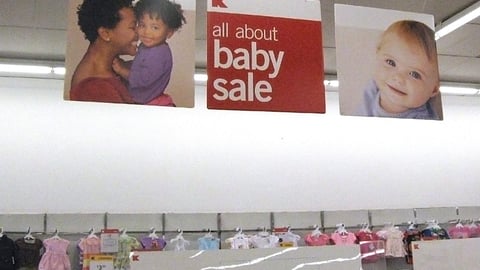 Kmart 'All About Baby Sale' Ceiling Sign