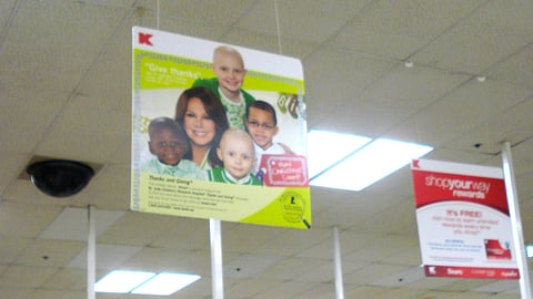 Kmart 'Give Thanks' Ceiling Sign