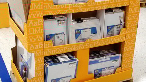 Kmart School Supply Pallet Display