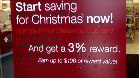 Kmart 'Christmas Club' Window Cling