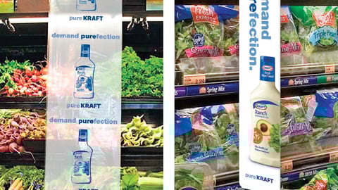 Kraft Salad Dressings Produce Bags, Shelf Banners