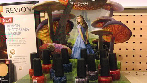Alice in Wonderland Fingernail Polish Countertop