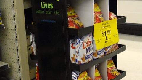 General Mills "Nourishing Lives" Snacks Floorstand