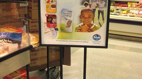 Kroger Grilling Safety Sign