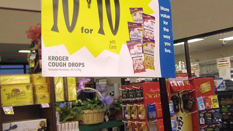 Kroger Cough Drops Sign