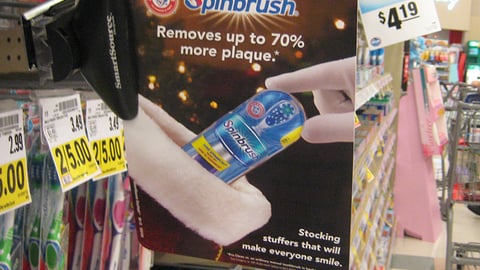 Spinbrush Holiday Shelf Talker