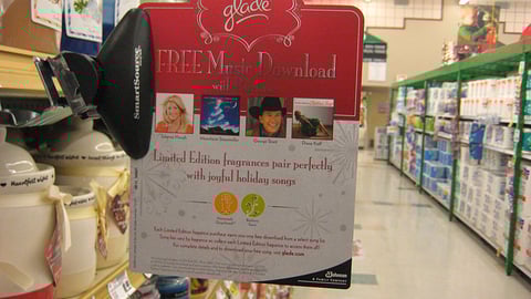 Glade Music Downloads Shelf Talker
