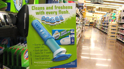 Scrubbing Bubbles Toilet Cleaning Gel Shelf Talker