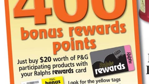Ralphs P&G 'Bonus Rewards' Feature