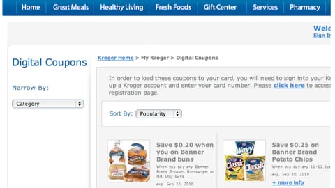 Kroger Digital Coupon Center