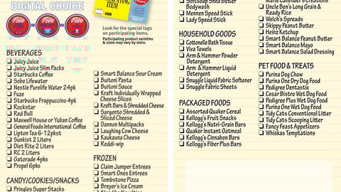 Kroger 'Digital Choice' Participating Products List