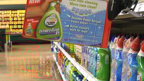 Scrubbing Bubbles Shelf Talker