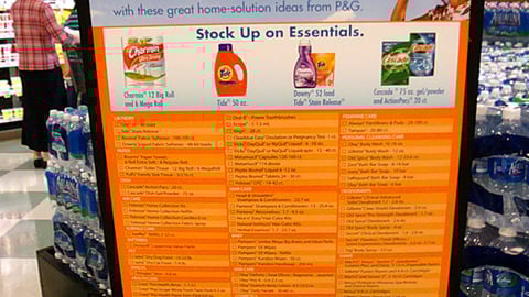 Kroger P&G Stanchion Sign