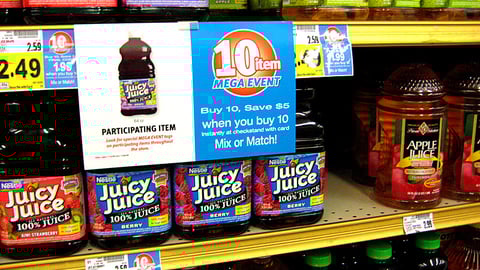 Kroger '10 Item Mega Event' Shelf Sign