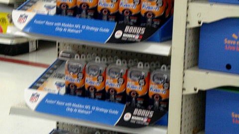 Gillette Walmart 'Madden NFL 10' Shelf Trays