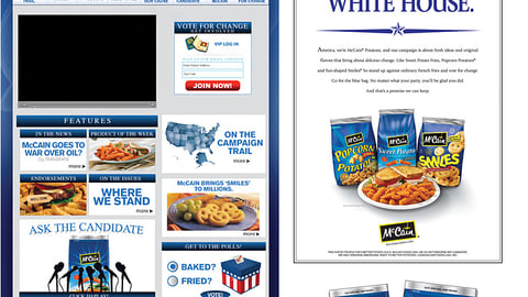 McCain Foods 'Vote for Change' Campaign Materials