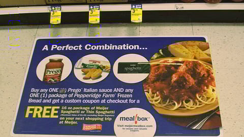 Meijer Mealbox Pasta Offer Floor Cling